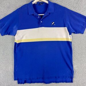 Polo Ralph Lauren Shirt Mens XXL Blue White Stripe Golf Polo Office Casual Work